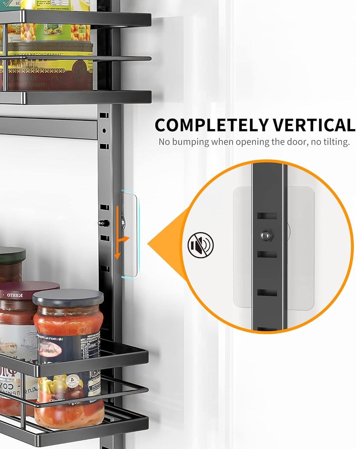 12.2"(W) Narrow 9-Tier Over The Door Pantry Organizer, Pantry Organization and Storage, Black Hanging Basket Wall Spice Rack Seasoning Shelves, Home & Kitchen
