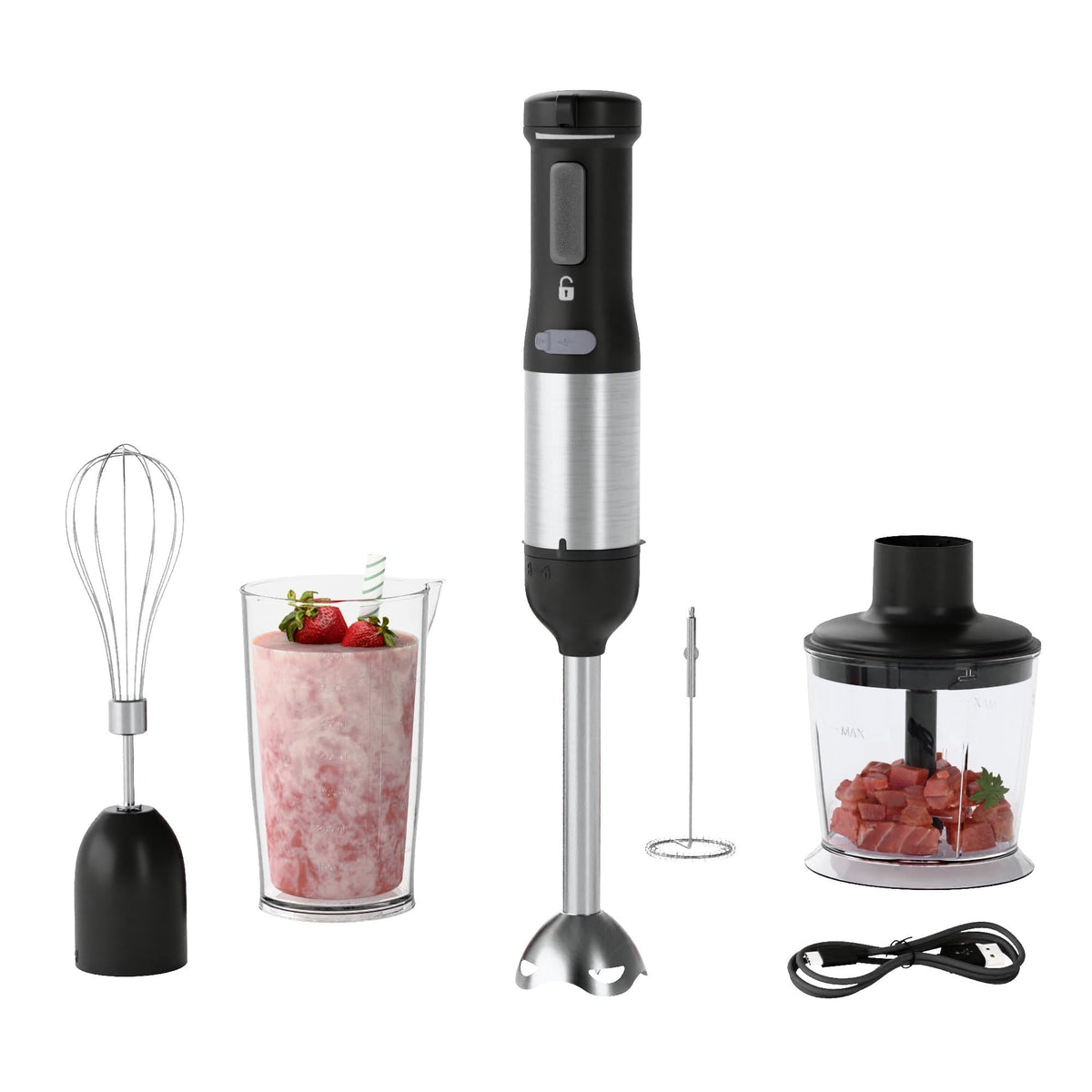 air 5-in-1 Cordless Immersion Blender with Rechargeable Handheld