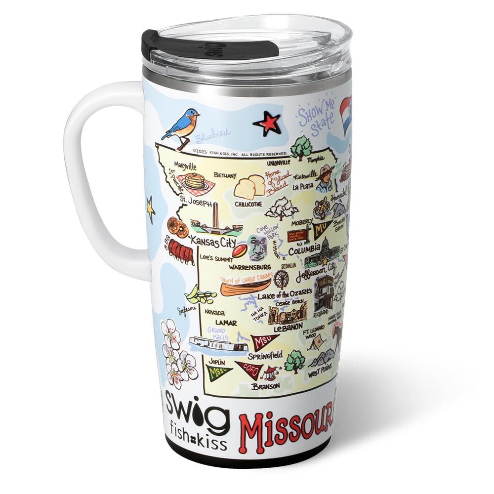 22oz Insulated Travel Mug with Handle & Lid