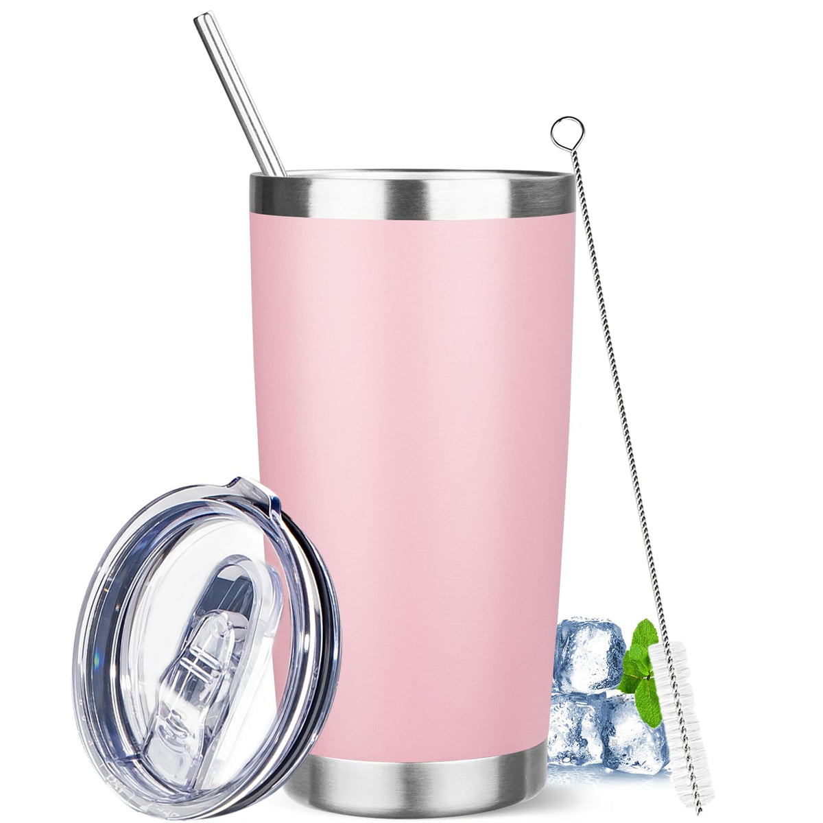 20 oz Tumbler with Lids and Straws