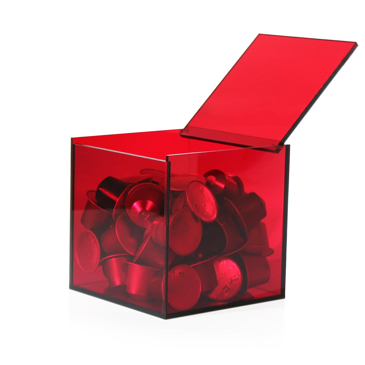 Coffee Capsule Storage Box Coffee Pod Holder Organizers Accessories Anti Dust Durable Clear Acrylic Box for House and Office Use