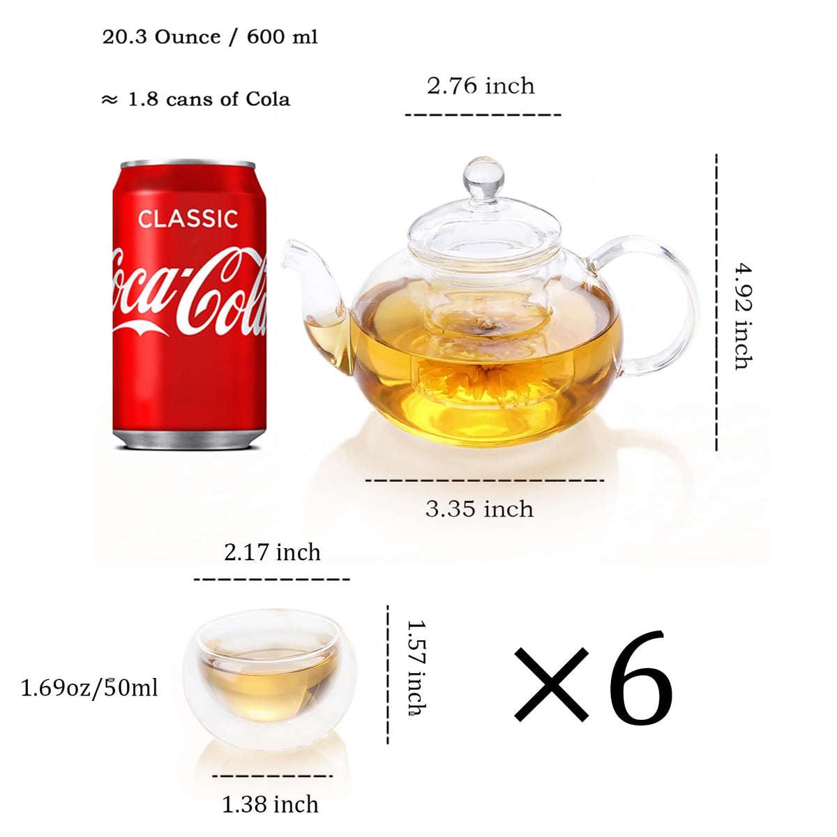 Glass Teapot 600ml