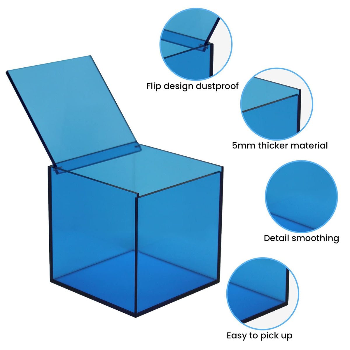 Coffee Capsule Storage Box Coffee Pod Holder Organizers Accessories Anti Dust Durable Clear Acrylic Box for House and Office Use