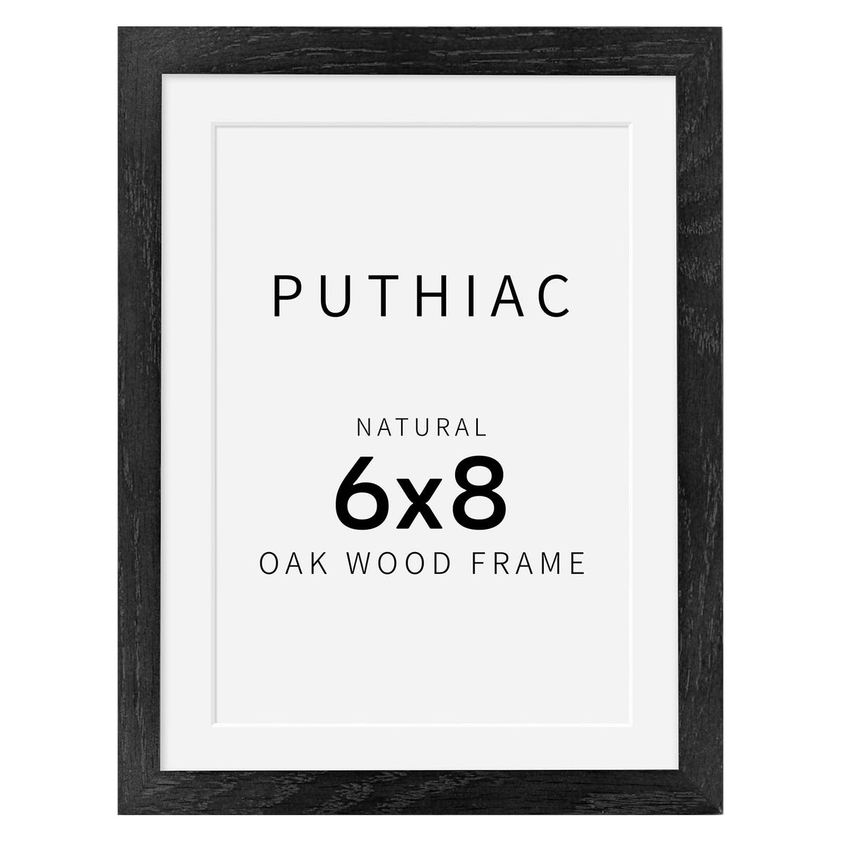 6x8 Solid Oak Wood Picture Frame