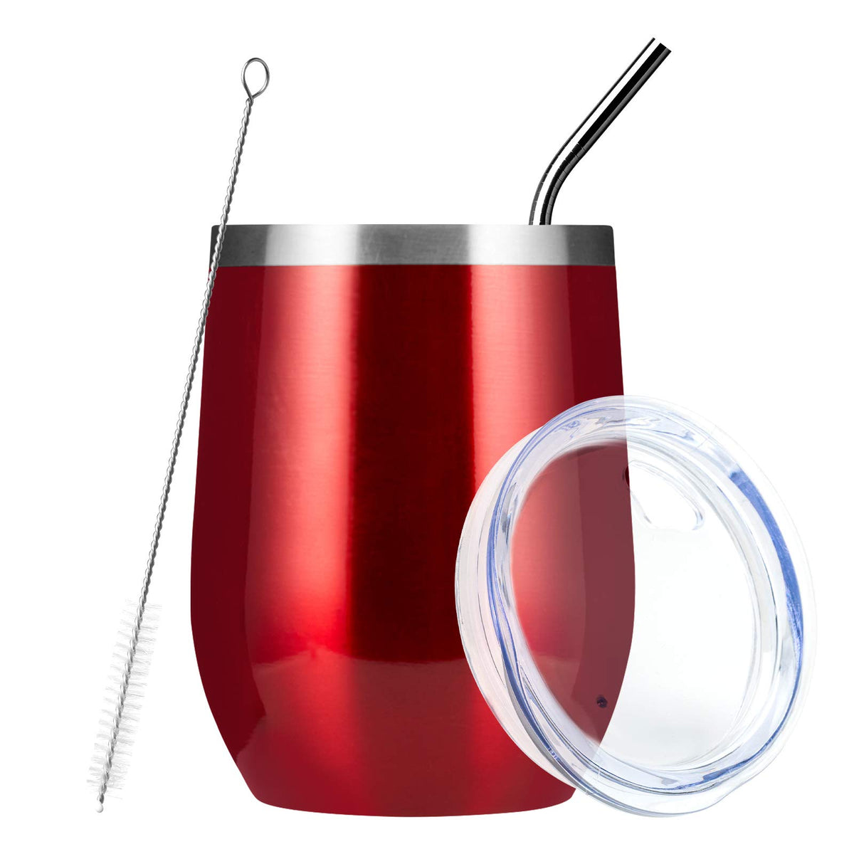 Stemless 12oz Wine Tumbler Glasses with Lid