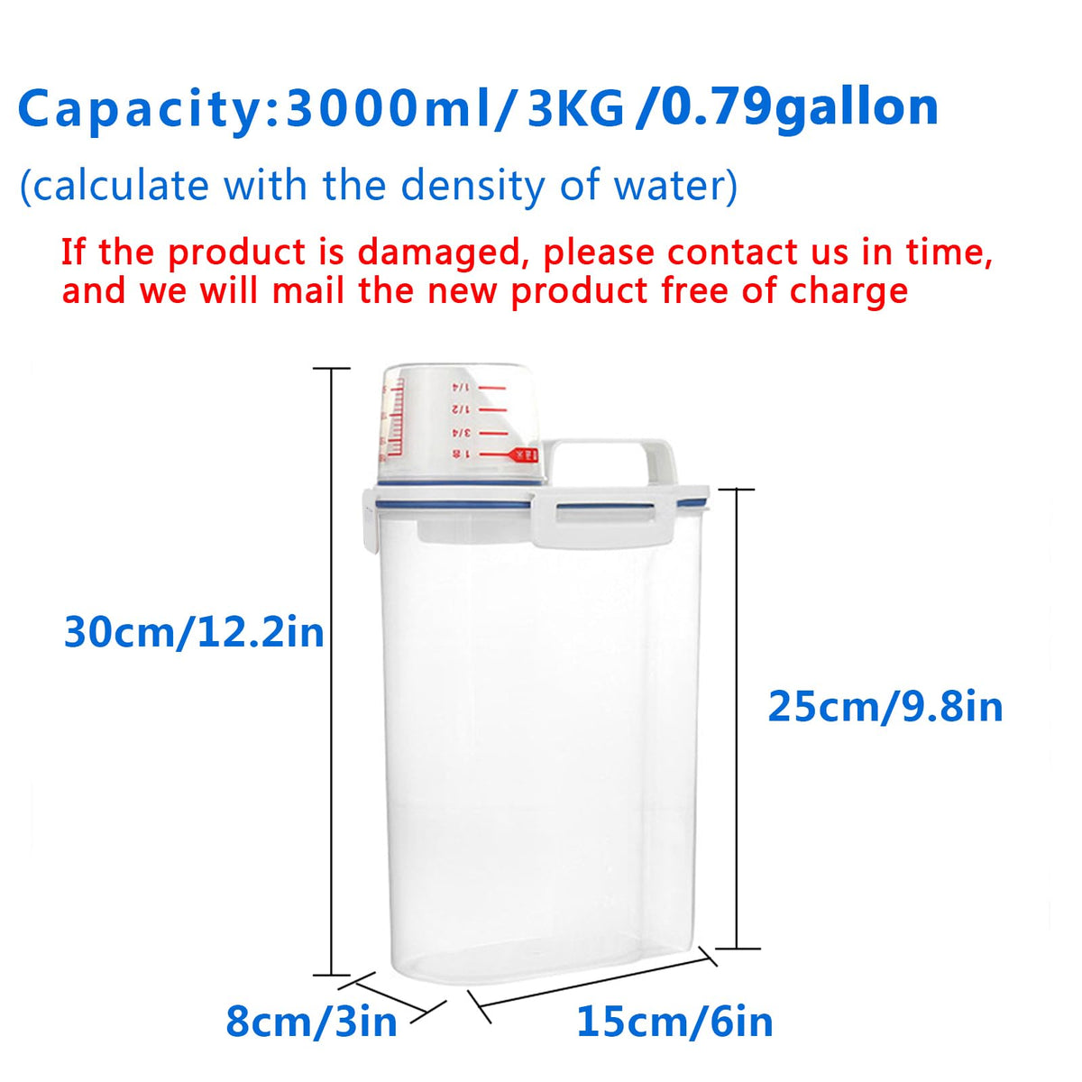 5.5 Lbs Plastic Transparent Tank (6 Count)