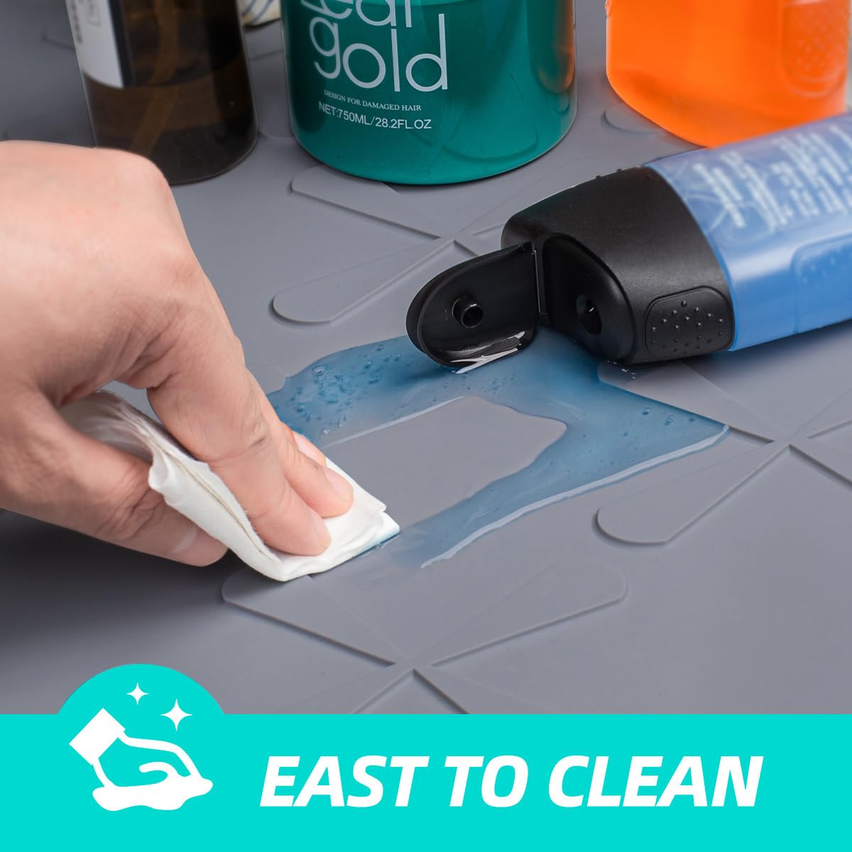Waterproof Under Sink Mat Silicone 25"x19"
