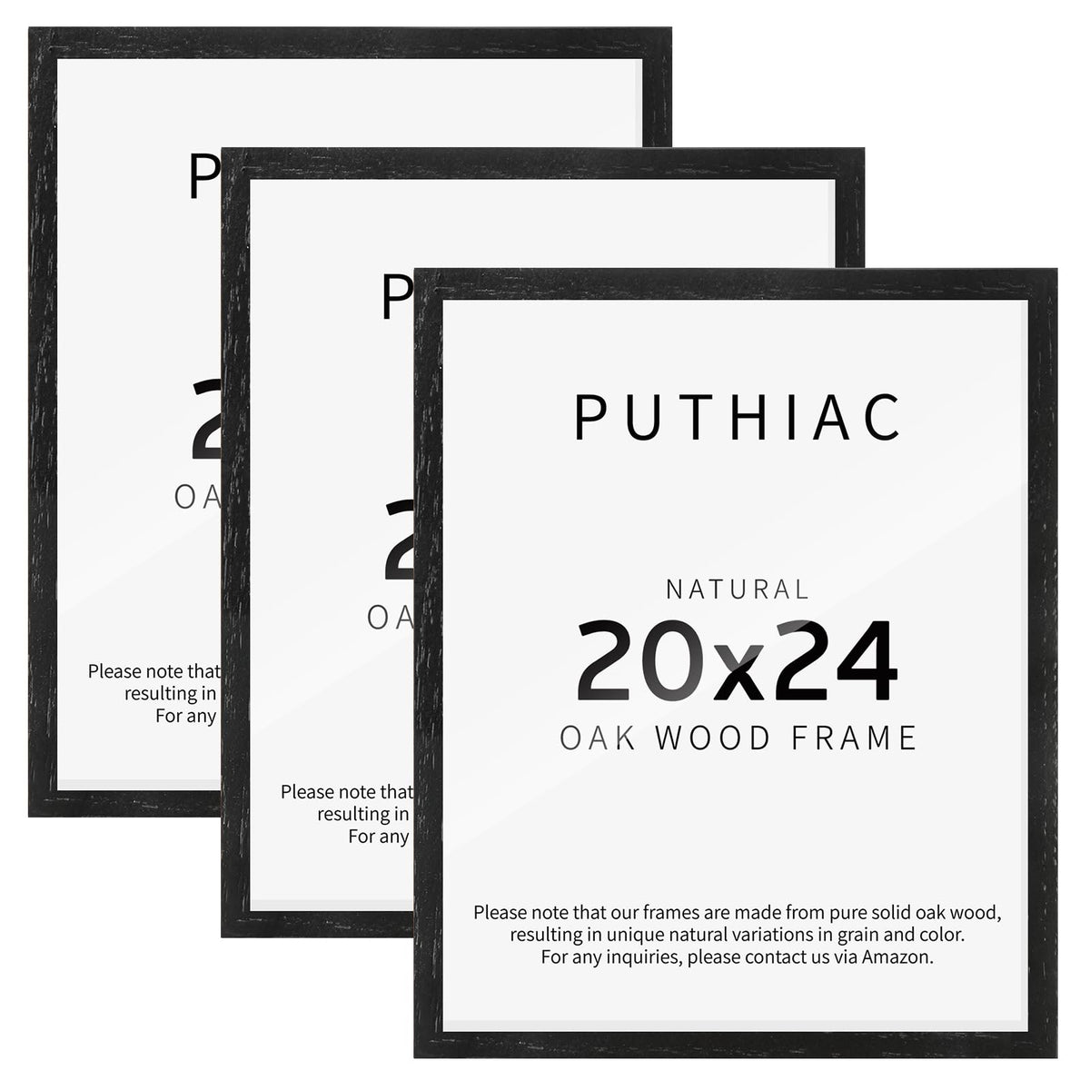 20x24 Solid Oak Wood Picture Frames (3 Count)