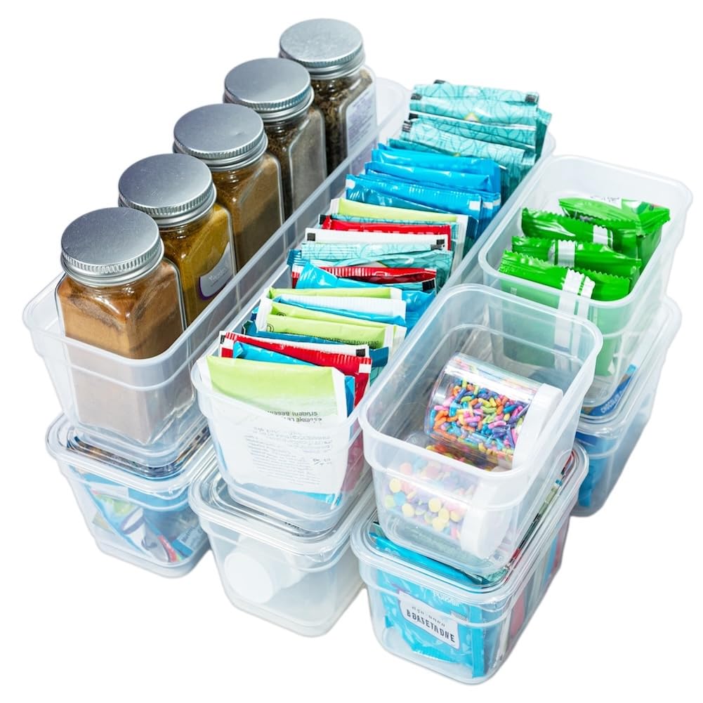 AB Designs 8 Pack Storage Bins with Lids