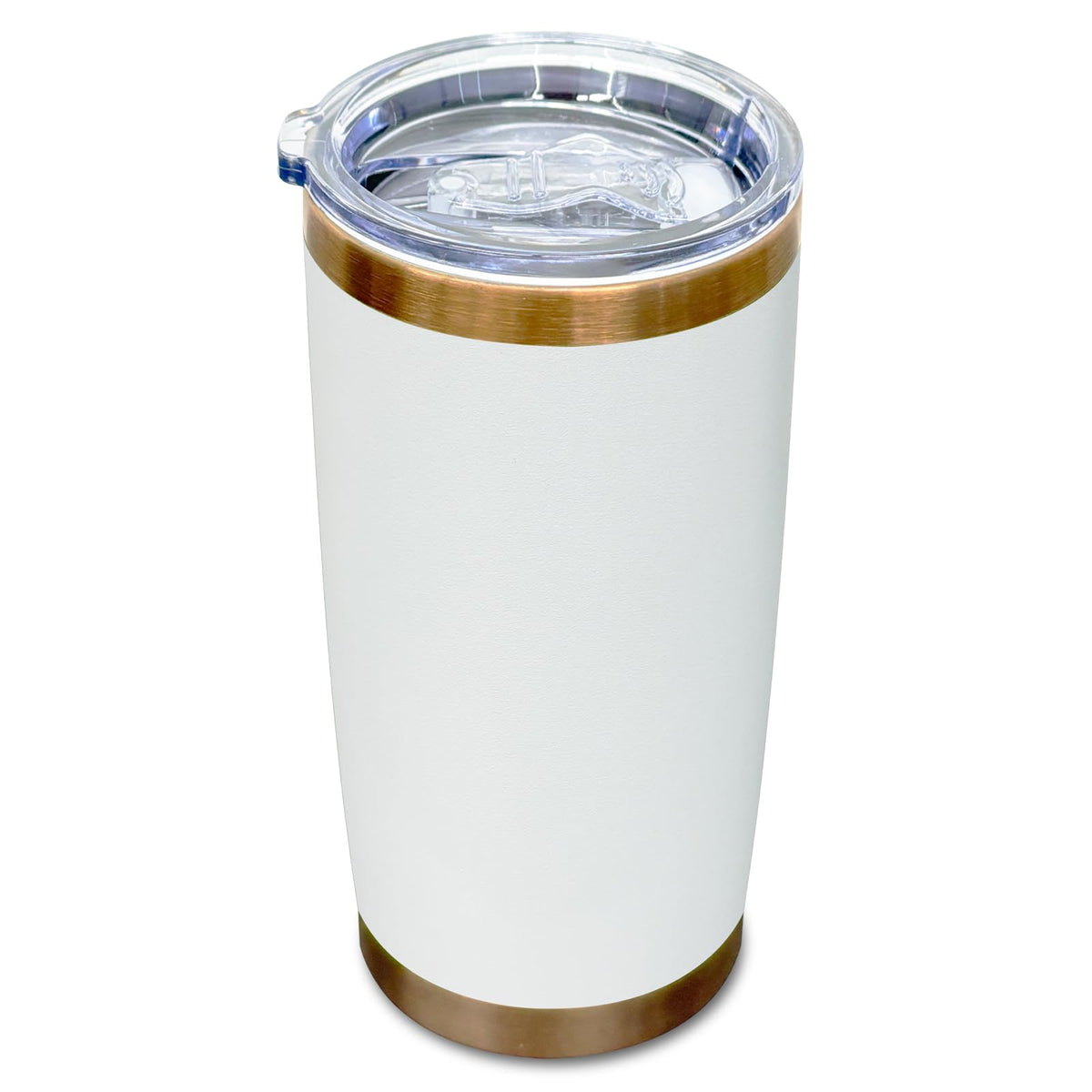 20 oz Insulated Tumbler With Lid and Straw White