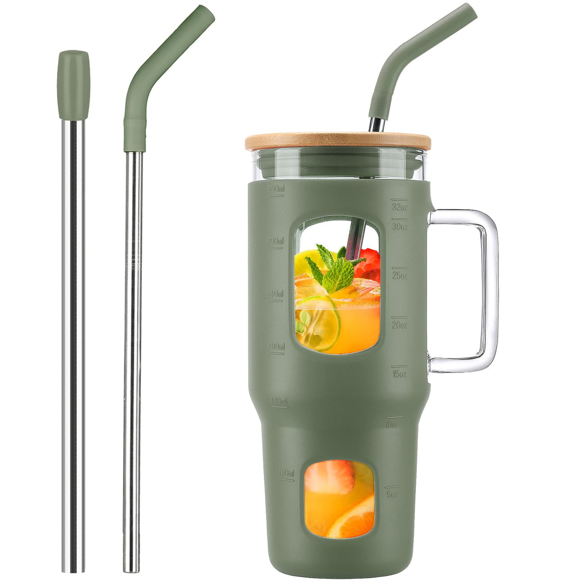 Glass Tumbler with Lid