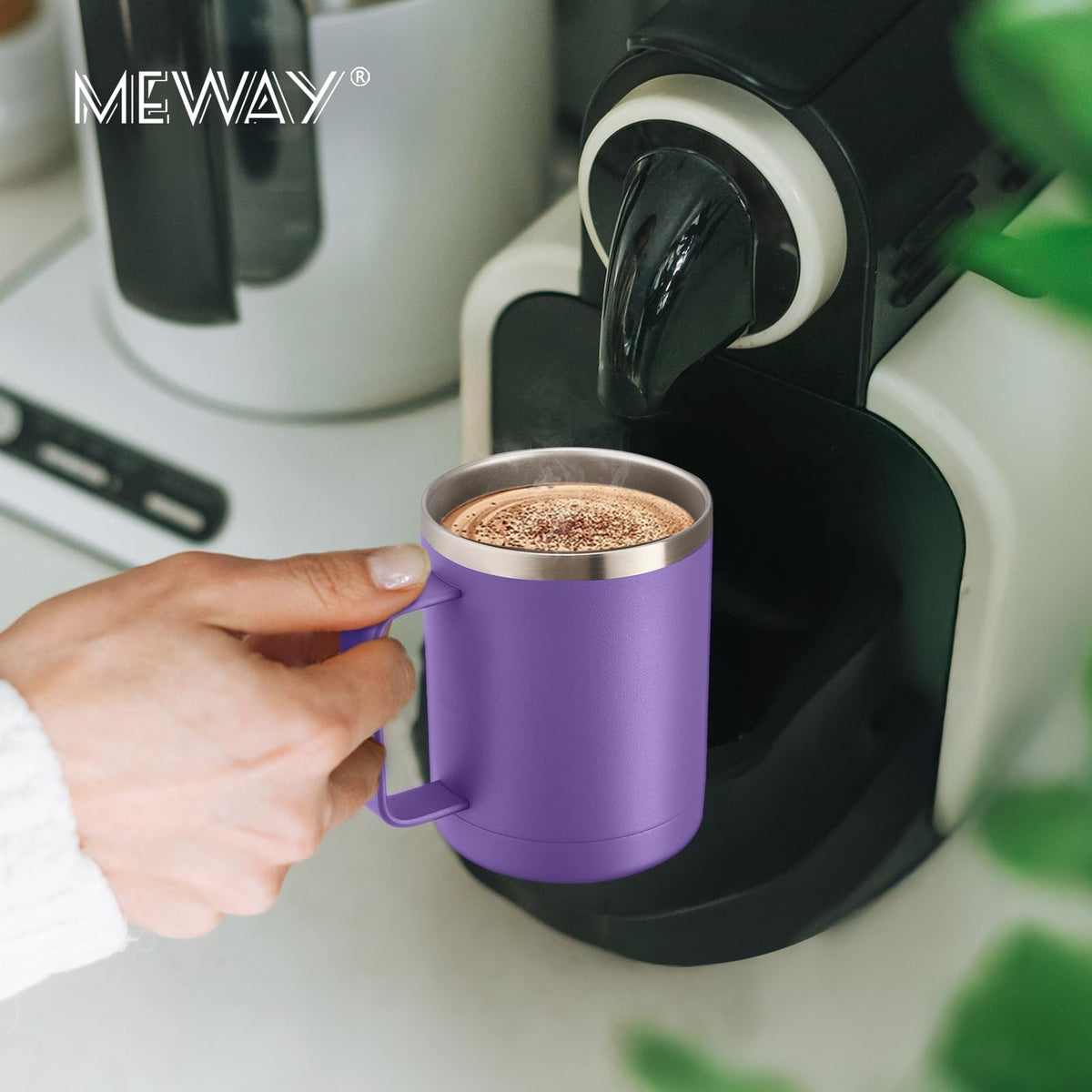 12oz Coffee Mug With Handle and Sliding Lid