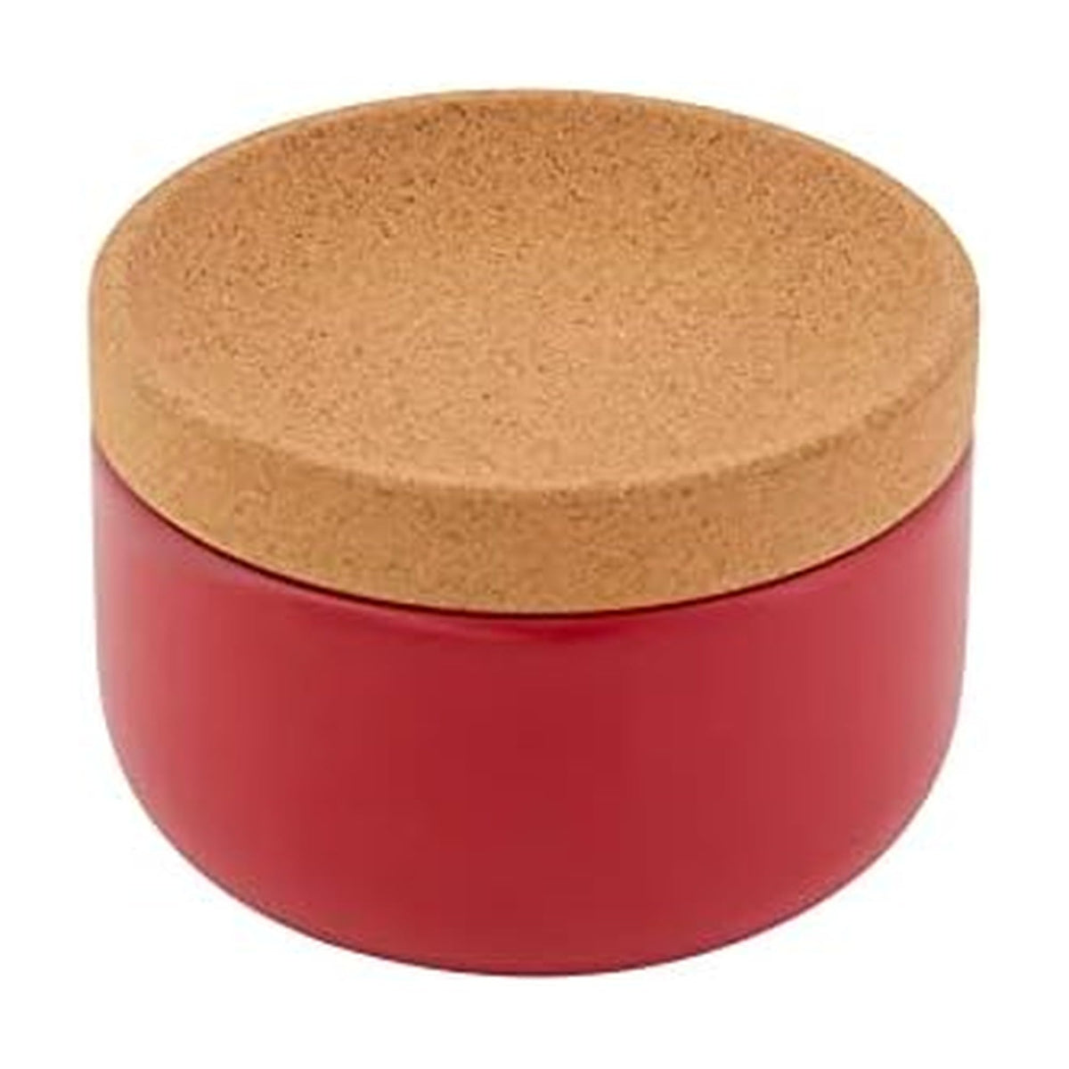 Ceramic and Cork Salt Pig with Easy Lift Lid for Easy Access