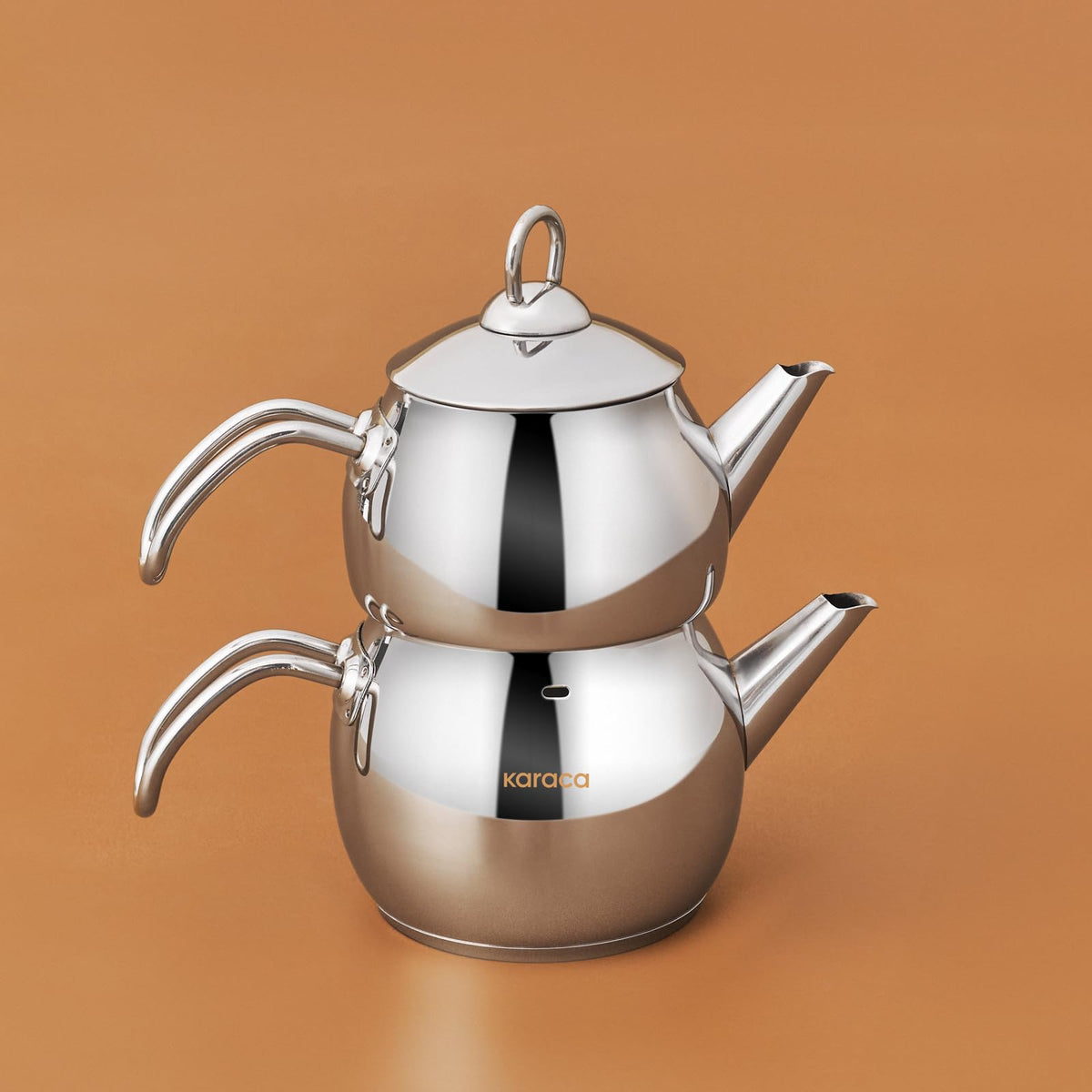 Adelya Stainless Steel Induction Teapot Set with 0.65L Teapot & 1.1L Tea Kettle