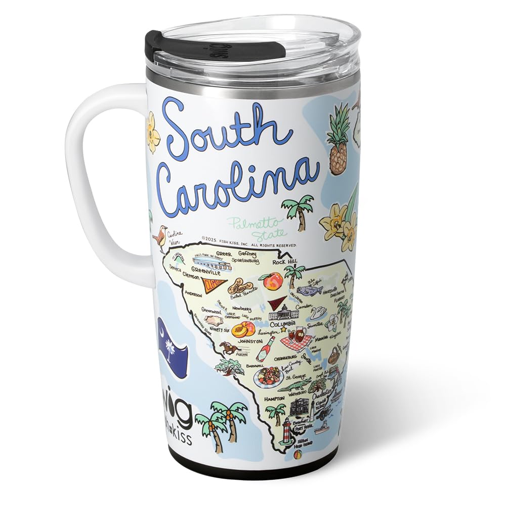 22oz Insulated Travel Mug with Handle & Lid