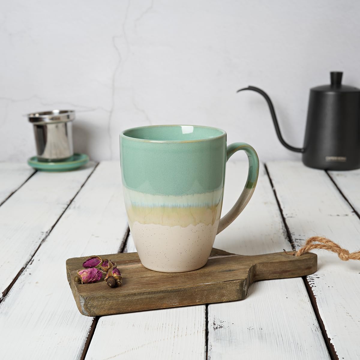 Ceramic Tea Cup with Infuser and Lid