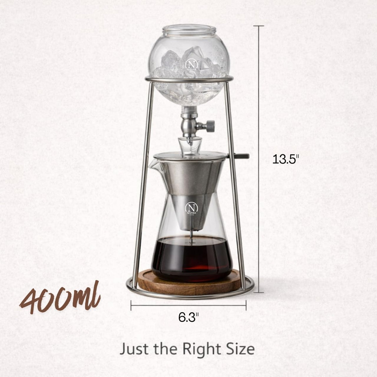 Iced Coffee Cold Brew Drip Coffee Maker Stainless Steal