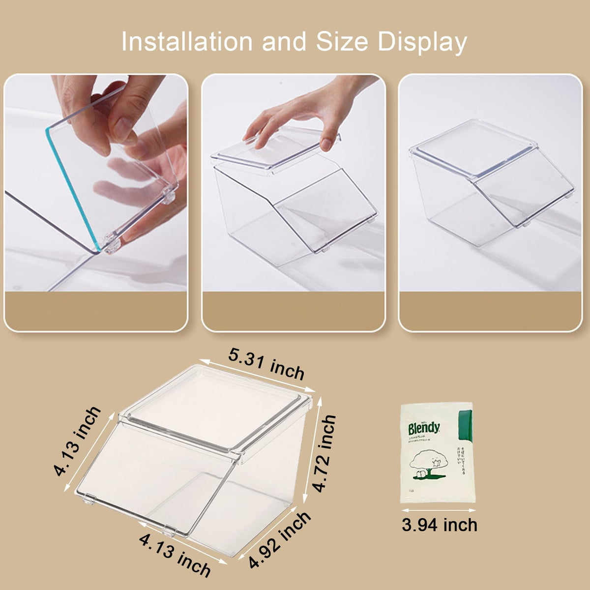 Front Opening Stackable Tea Bag Organizer (4 Count)