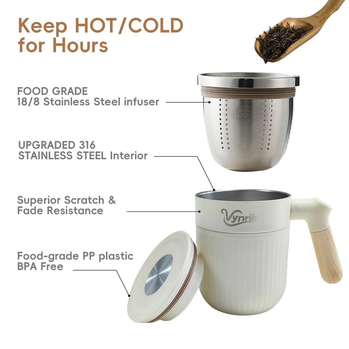 Tea Infuser Cup Doubles As Insulated Coffee Mug