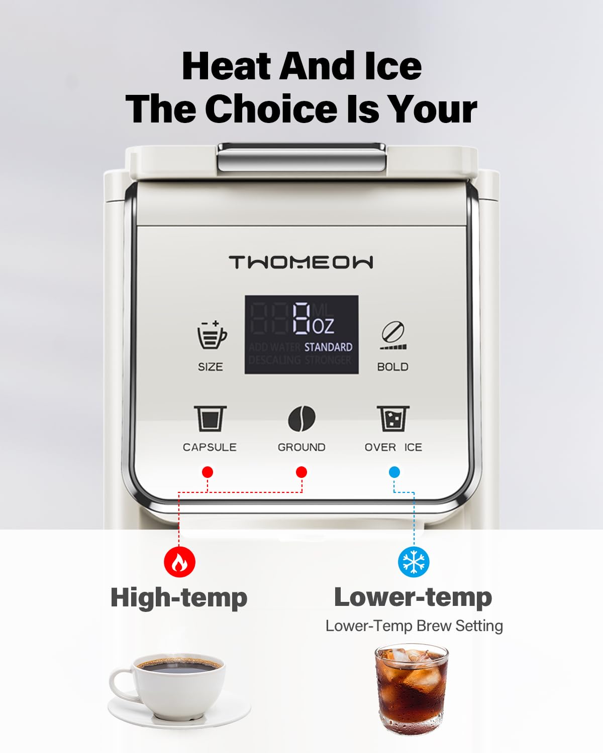 Coffee Maker Hot & Iced With Bold Setting