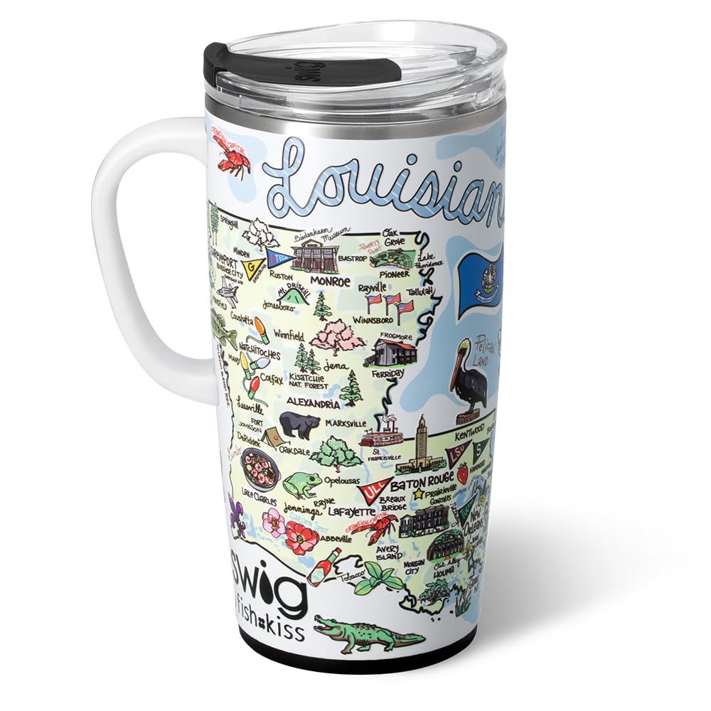 22oz Insulated Travel Mug with Handle & Lid