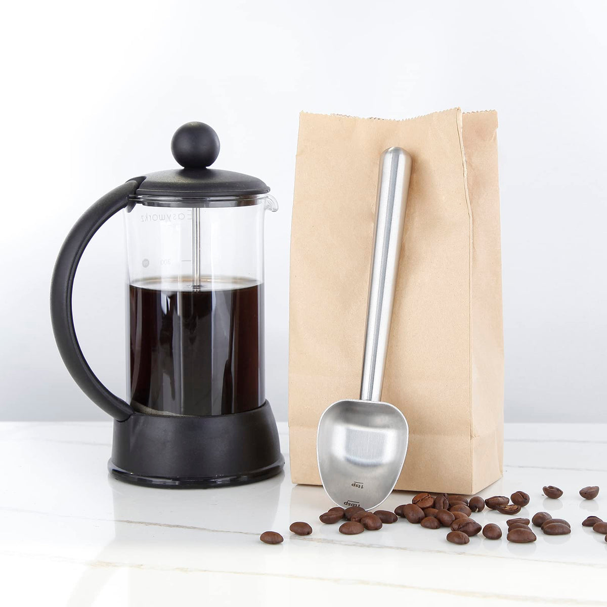 Stainless Steel Long Hollow Handle Coffee Scoop