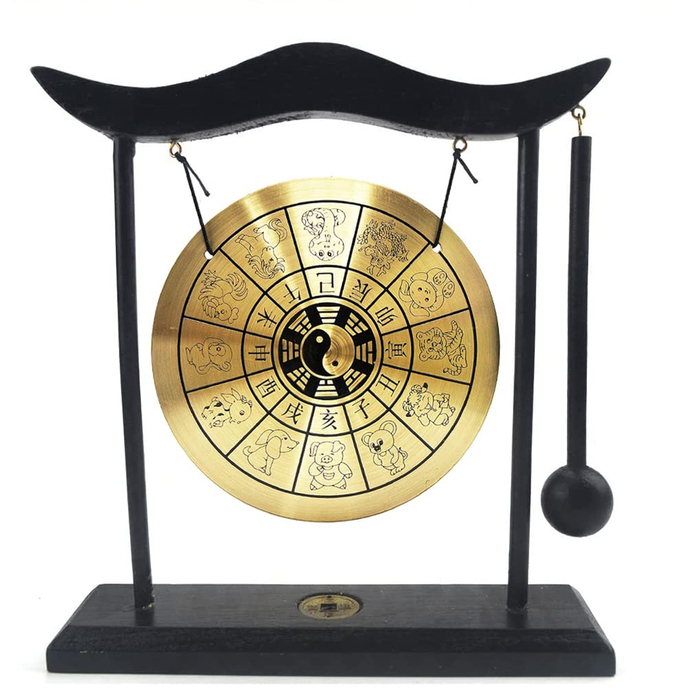 Brass Gong Desktop Zen Art Feng Shui Decor