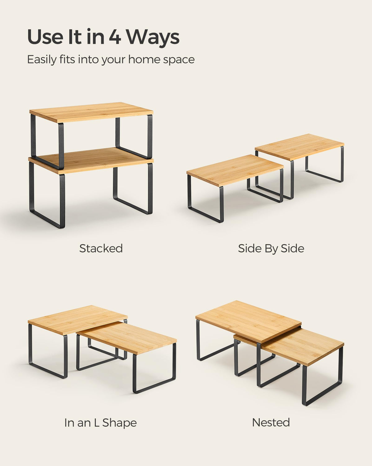 Cabinet Organizer Shelf (2 Count)