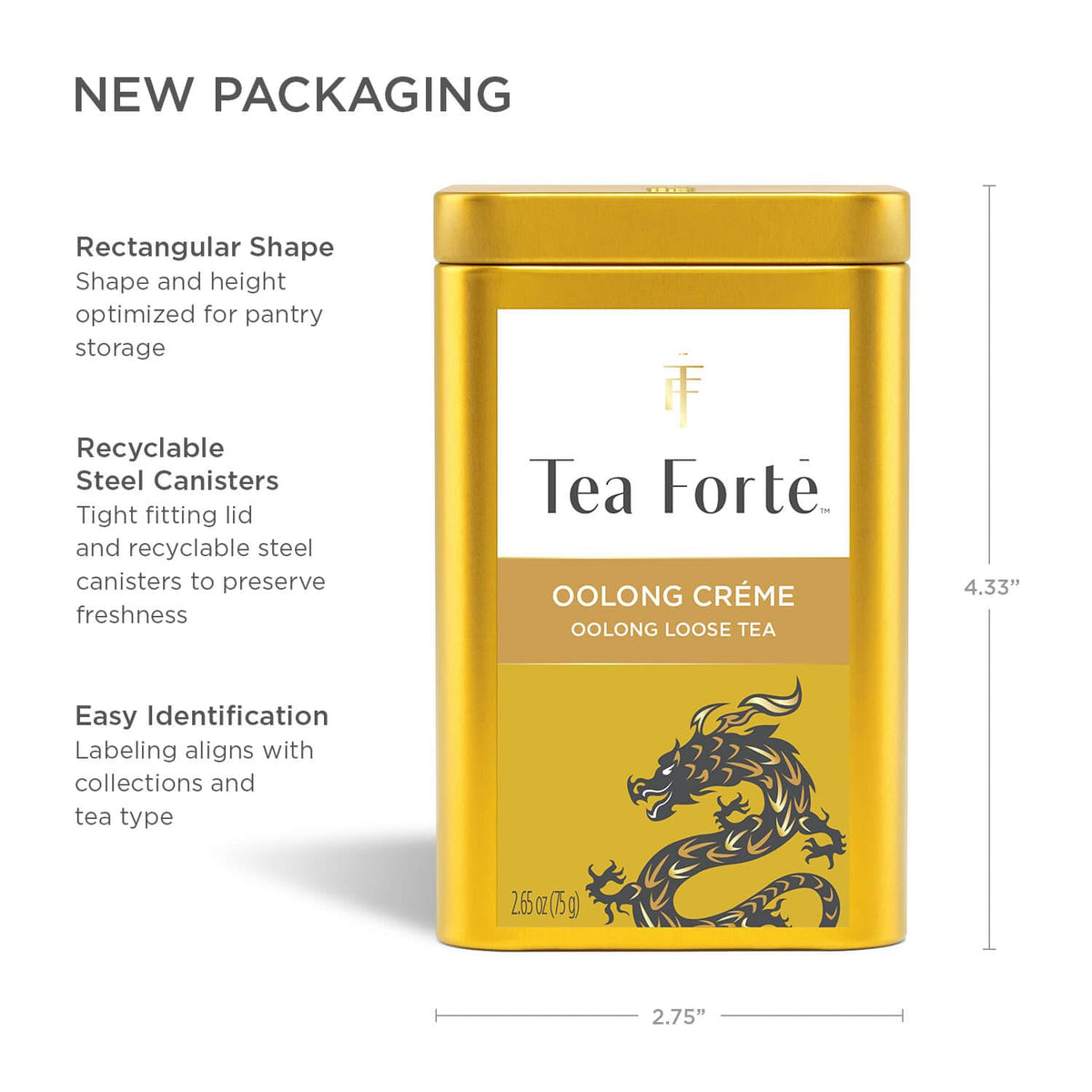 Oolong Crème Loose Leaf Tea Canister (2.65 Ounce)