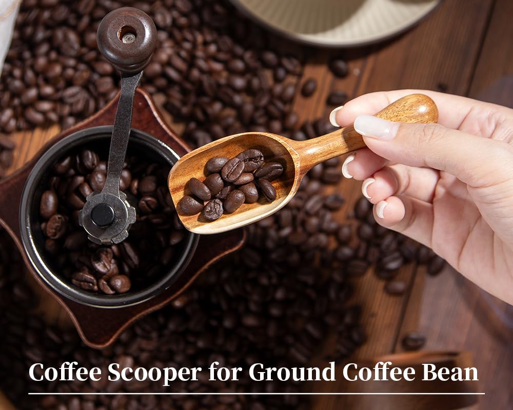 Wooden Coffee Scoop for Ground Coffee (4 Count)