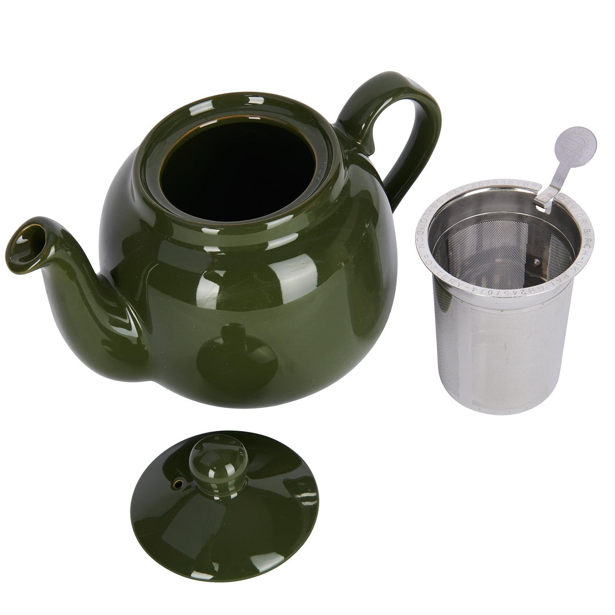 Farmhouse 4 Cup Ceramic Teapot with Removable Infuser and Lid