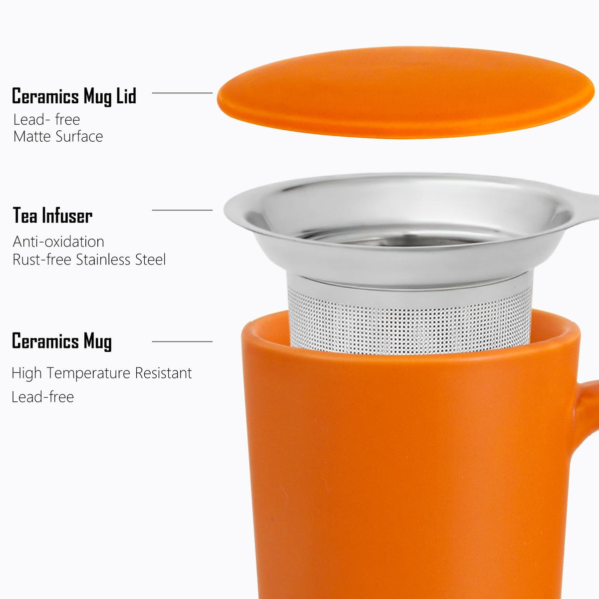 Tea Cup with Infuser and Lid
