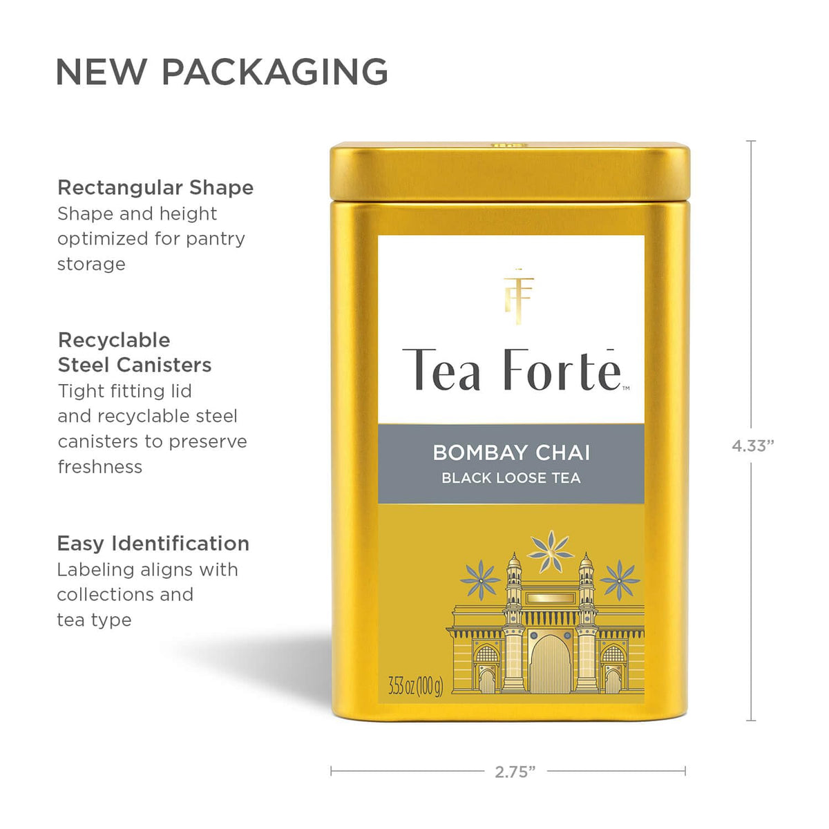 Bombay Chai Loose Leaf Tea Canister (3.53 Ounce)