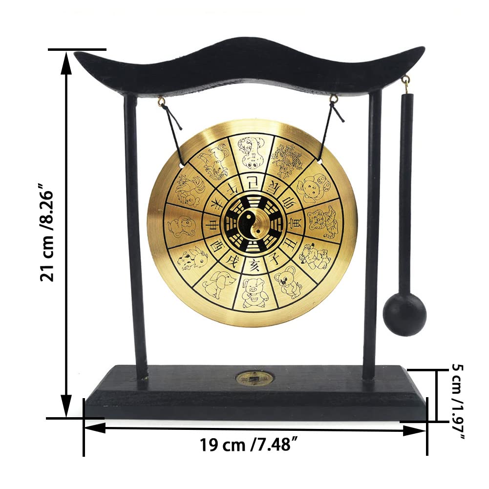 Brass Gong Desktop Zen Art Feng Shui Decor