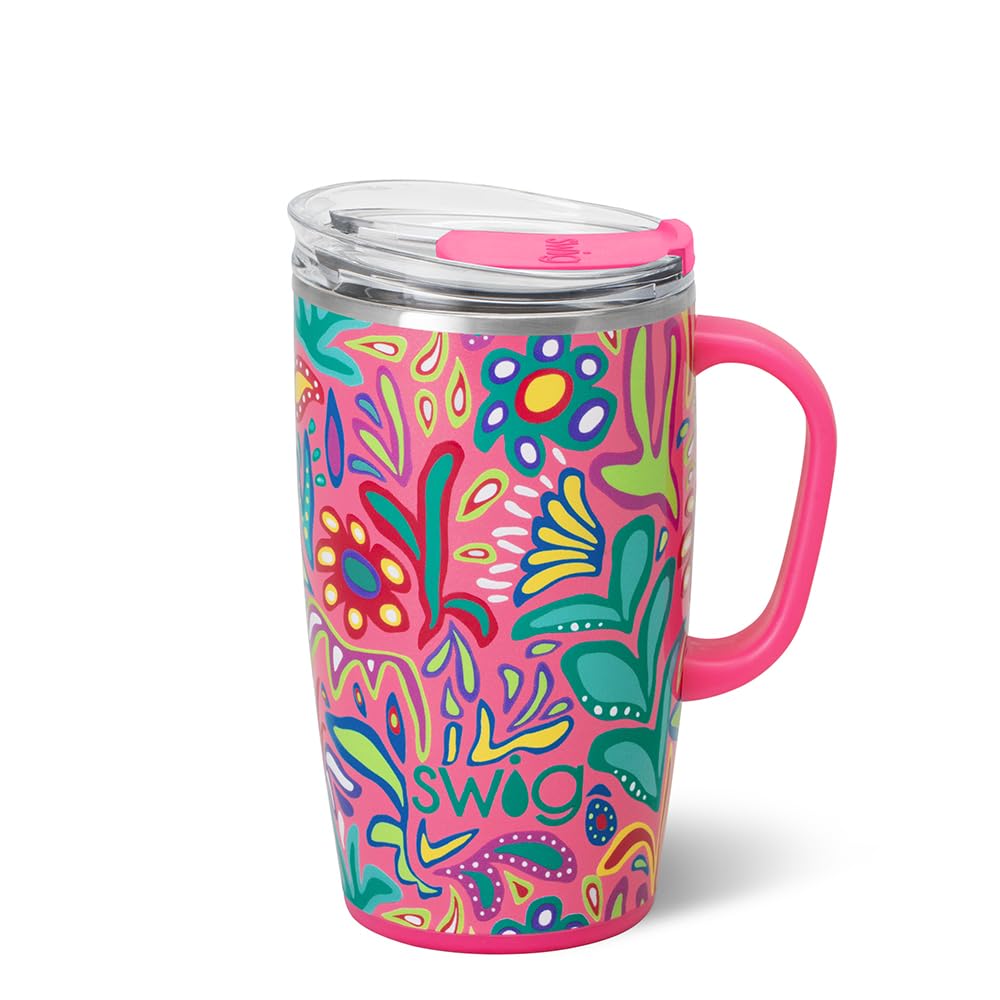 18oz Insulated Travel Mug with Handle & Lid