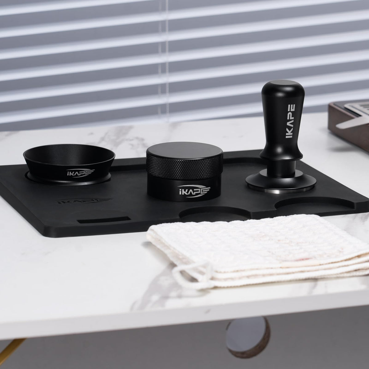 58MM Espresso Tamper Kit Black 6 IN 1 (16 Ounce)