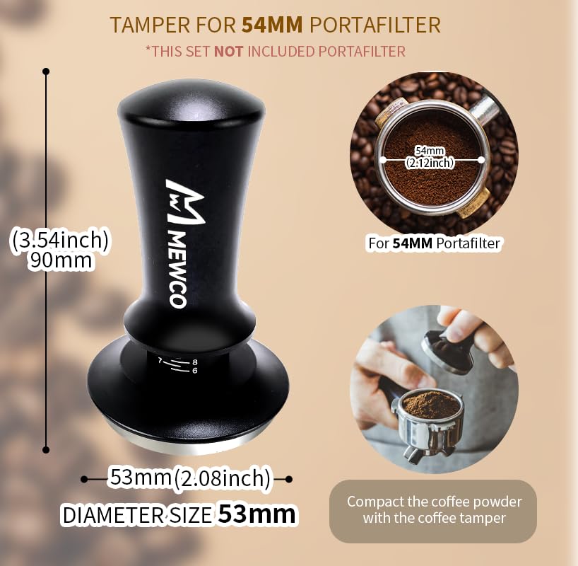 7 Pack Espresso Tamper Station&Coffee Distributor Tamper&Espresso WDT Stirrer&Coffee Tamping&Brush&Coffee Dosing Funnel&Espresso Puck Screen