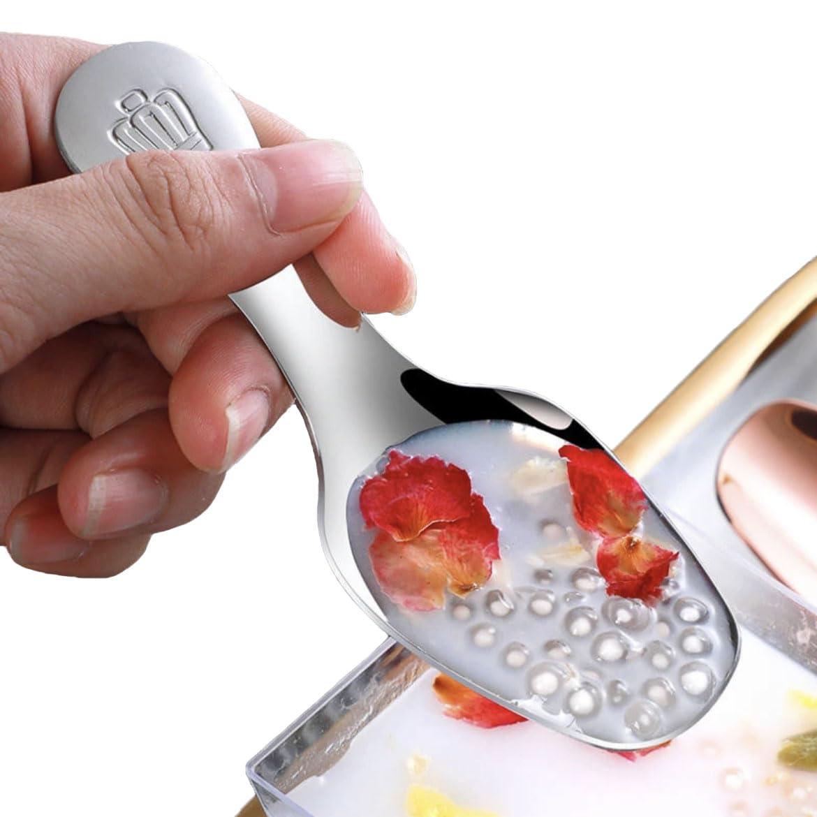 2 Pcs Short Handle Mini Spoons (2 Count)