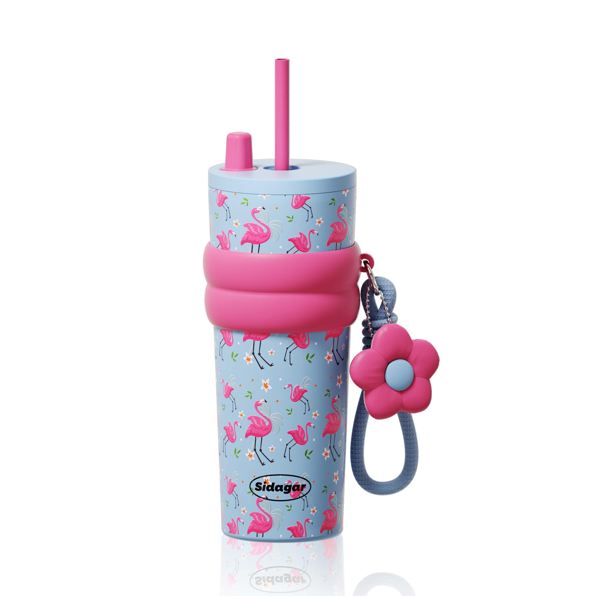24 oz Stainless Steel Tumbler with Lid and Straw