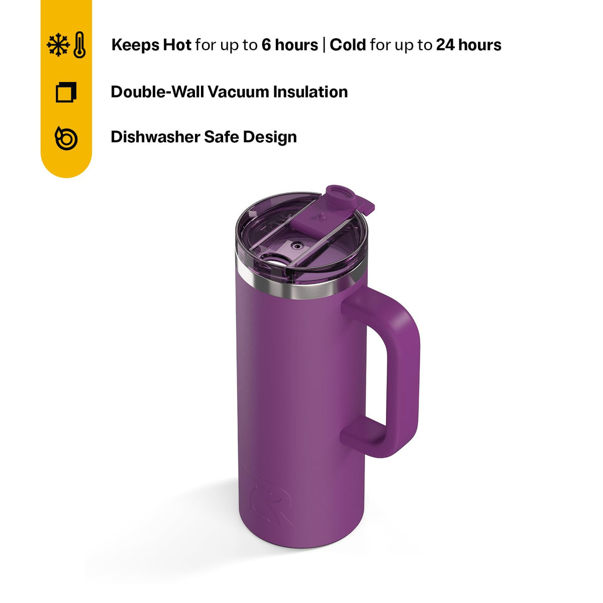 20oz Road Trip Travel Mug with Lid and Handle