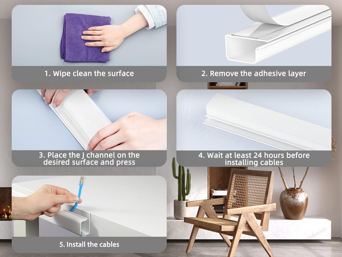 Cable Management Under Desk (6 Count)