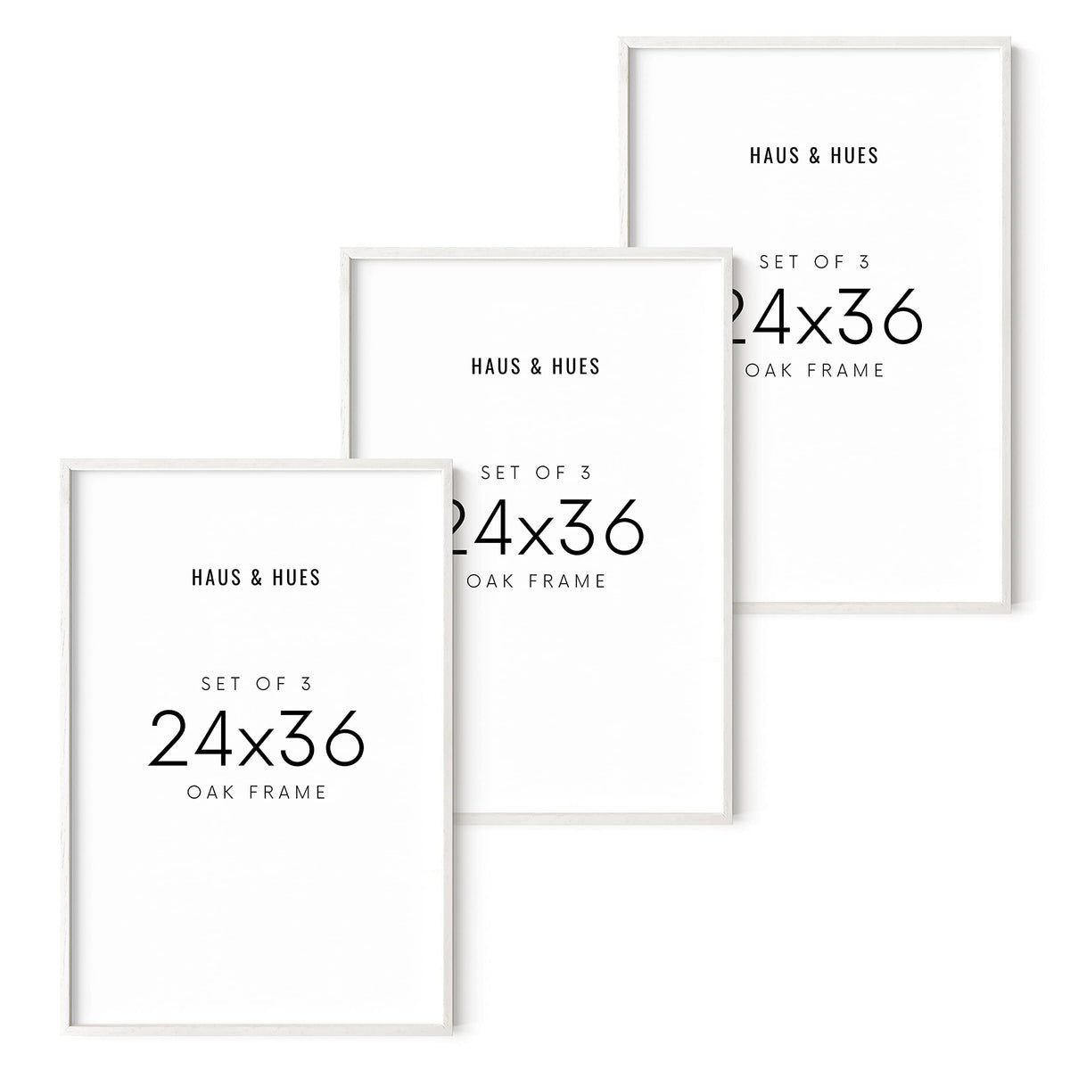 White Oak Wood 24x36 Picture Frames (3 count)