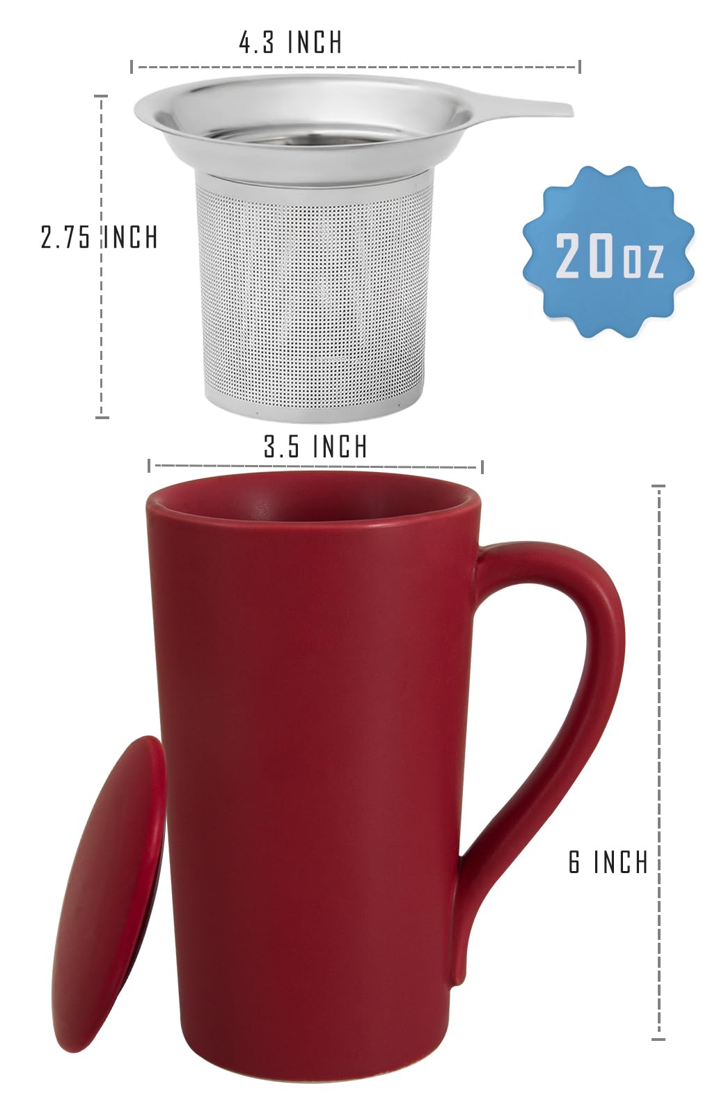 Tea Cup with Infuser and Lid