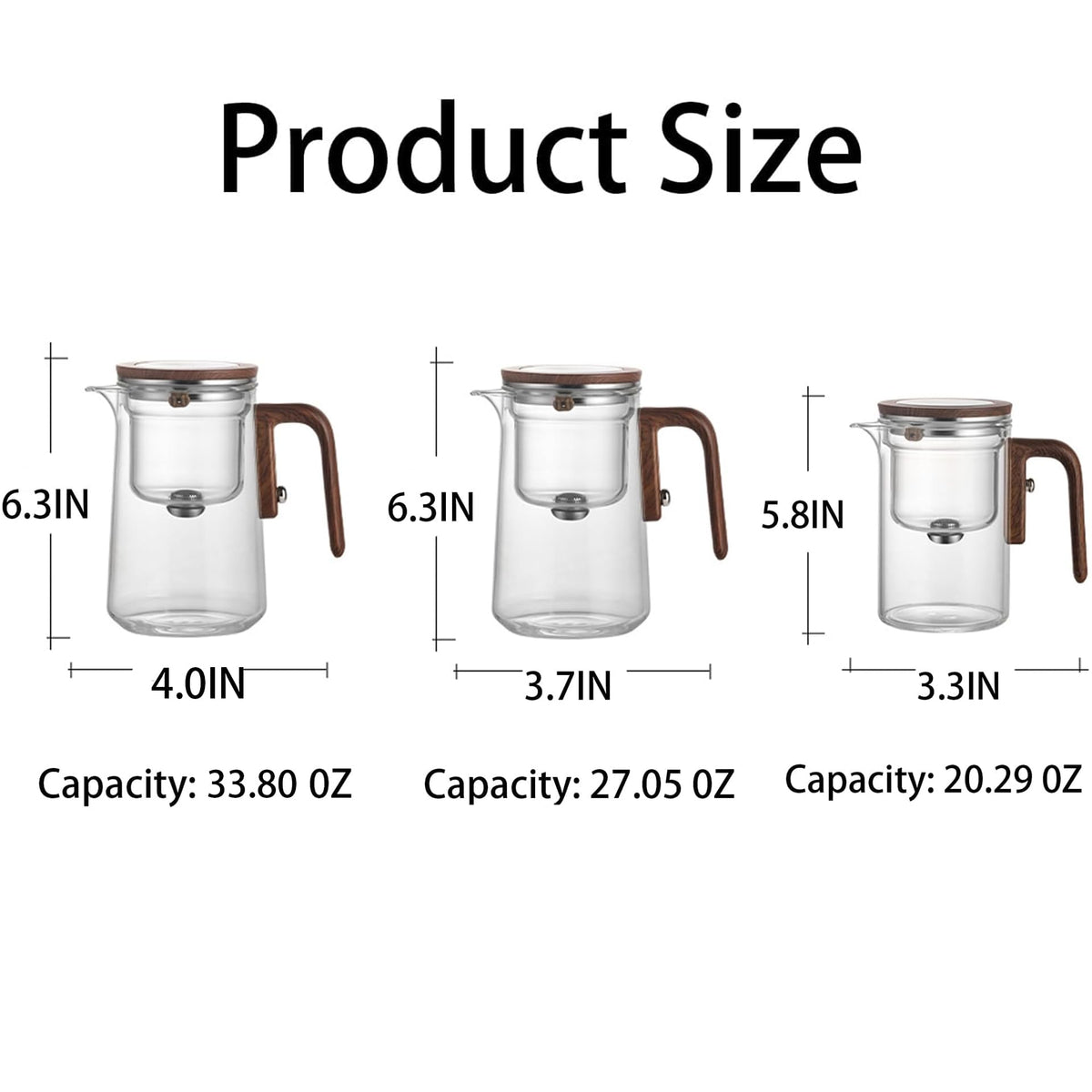 1000ML 33.8OZ Witchcraft Magic Glass Teapot with Infuser Strainer and Lid for Loose Leaf Tea Herbal