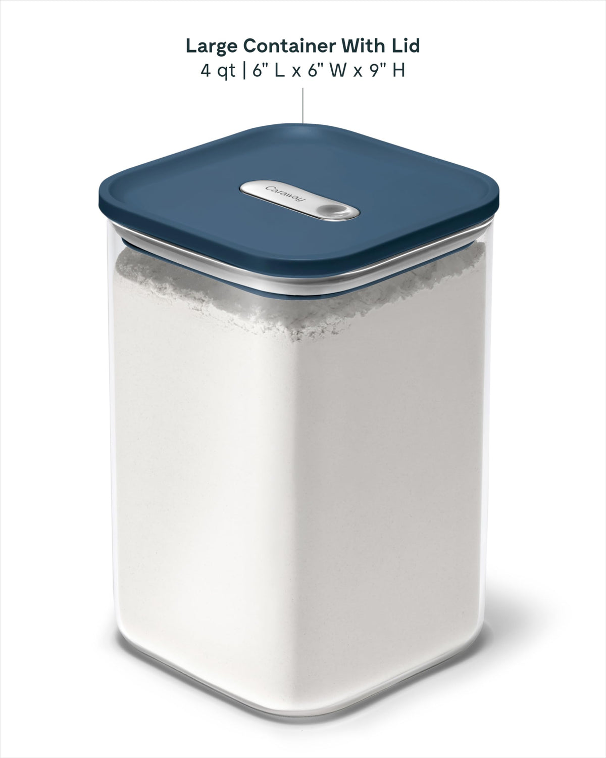 4qt Glass Airtight Food Storage Containers with Lids (6 Count)