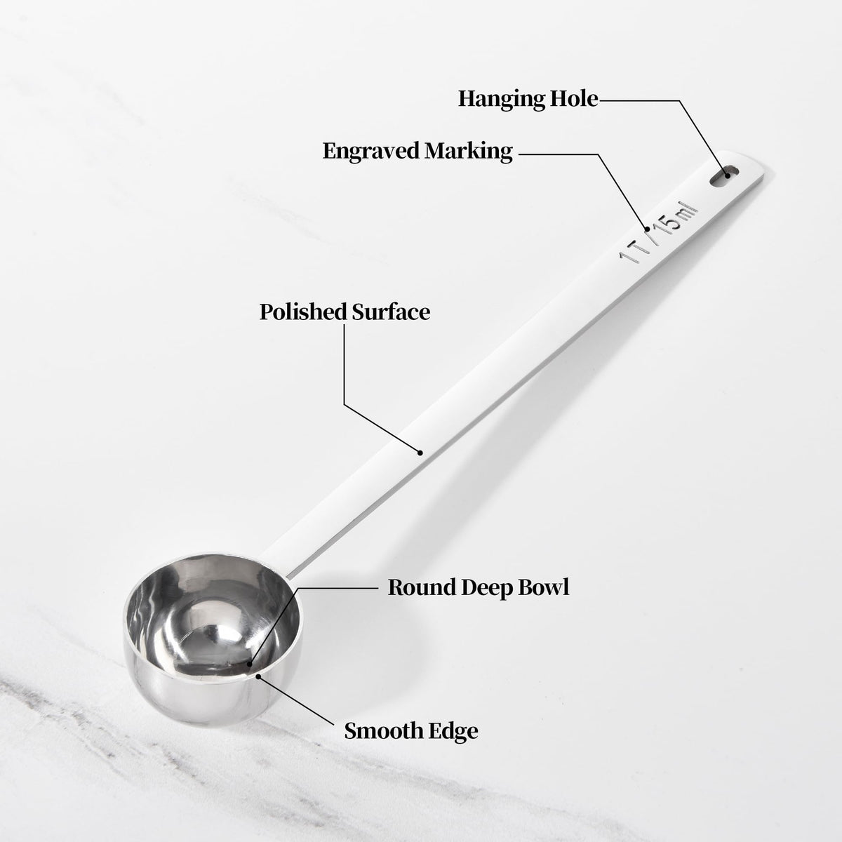 8.3in Long Handle Coffee Scoop for Ground Coffee