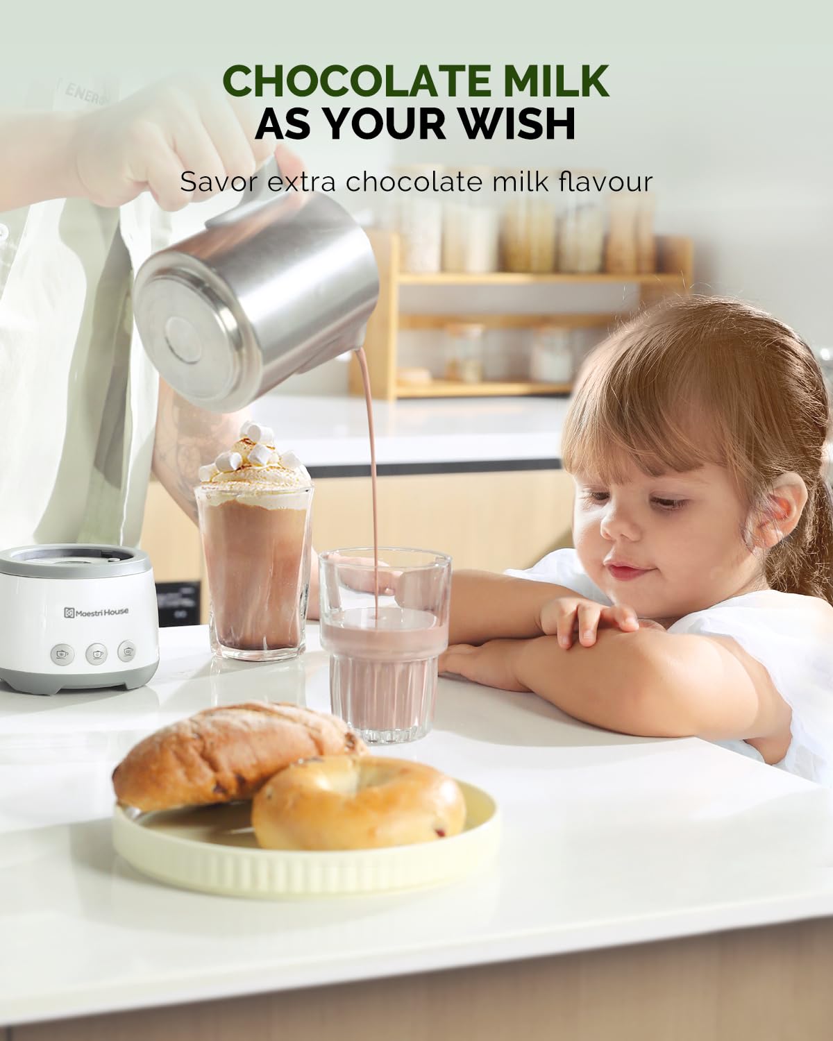 16.9OZ BasicFro 500 Electric Milk Steamer and Frother