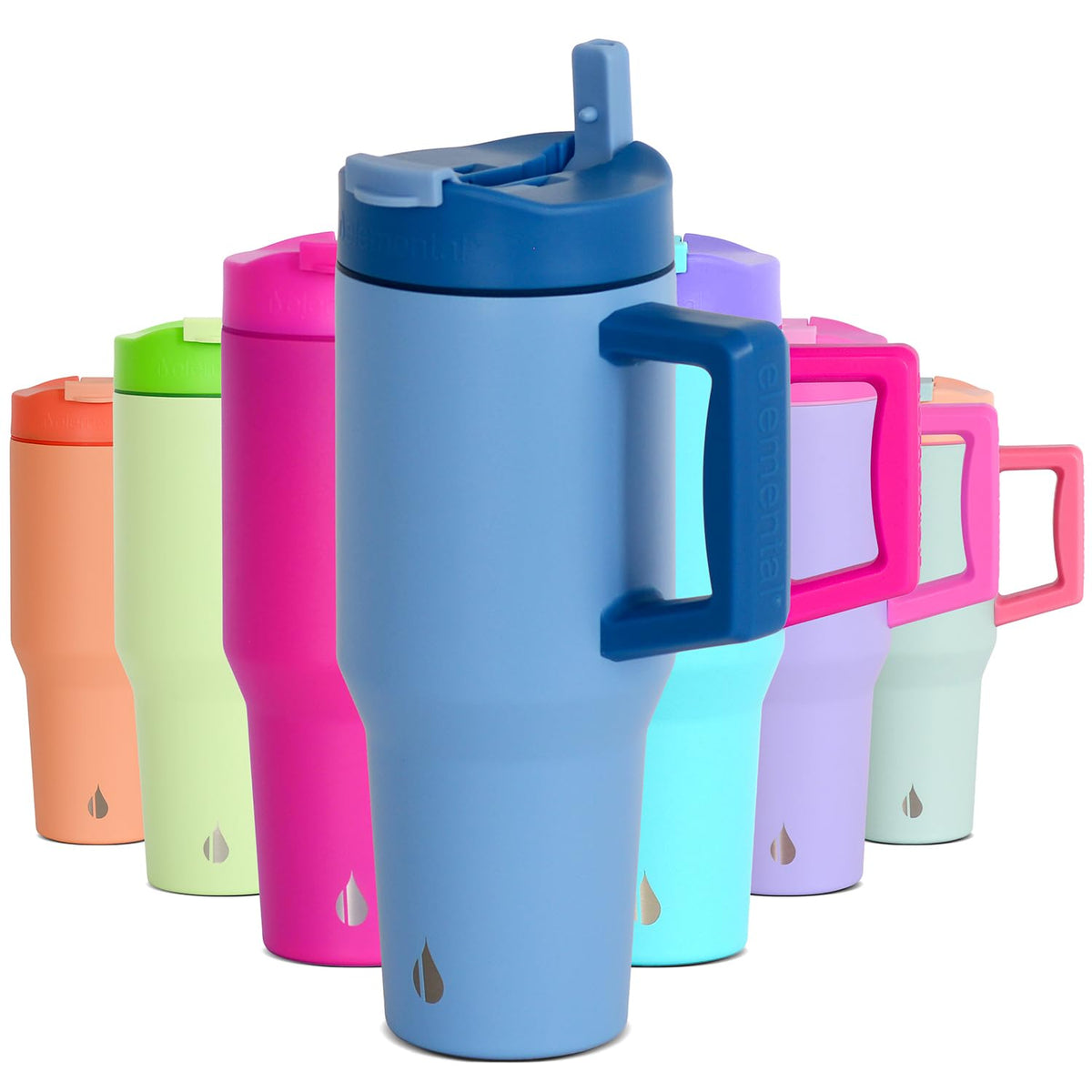 100% Leak Proof 32oz Tumbler with Handle & Straw Travel Mug