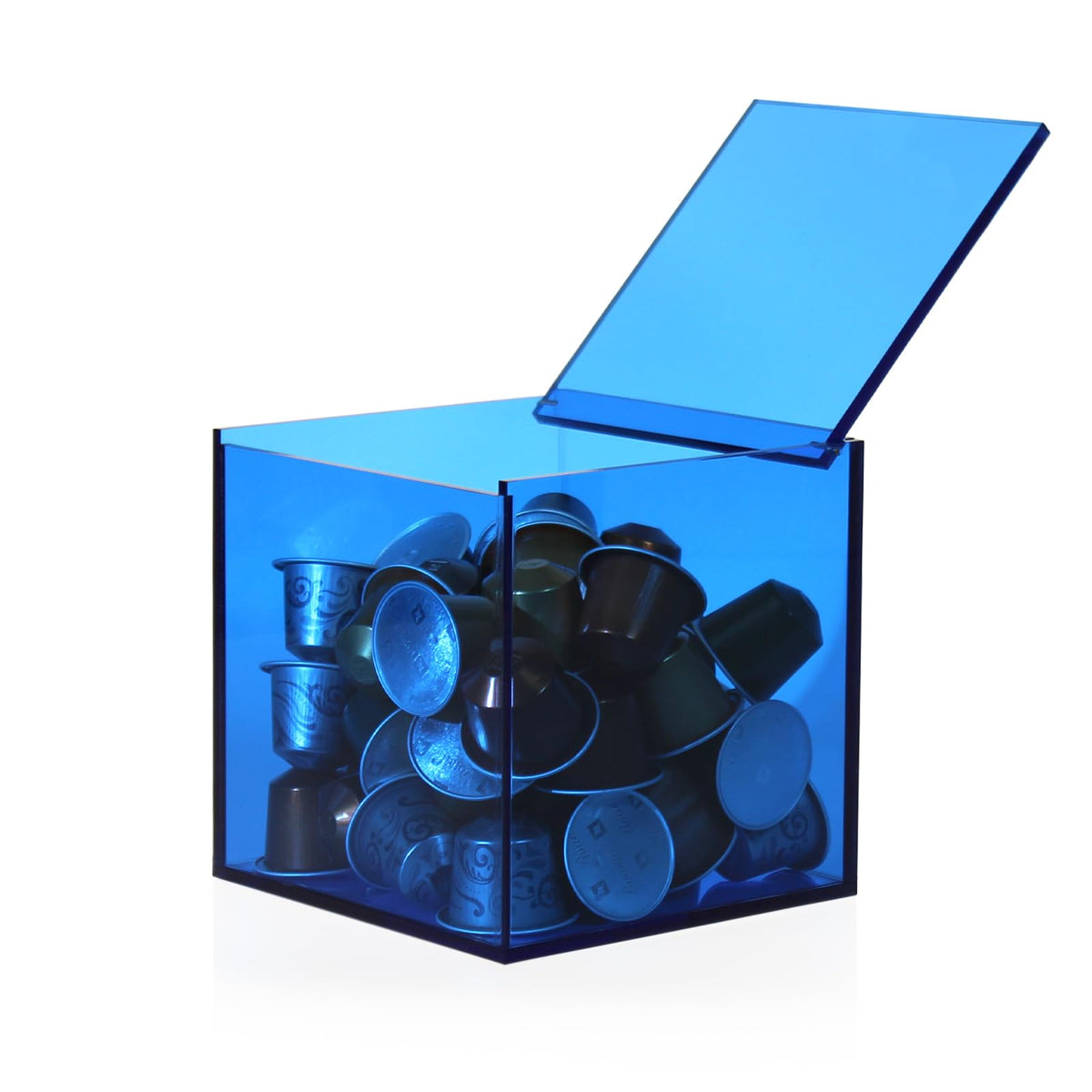 Coffee Capsule Storage Box Coffee Pod Holder Organizers Accessories Anti Dust Durable Clear Acrylic Box for House and Office Use