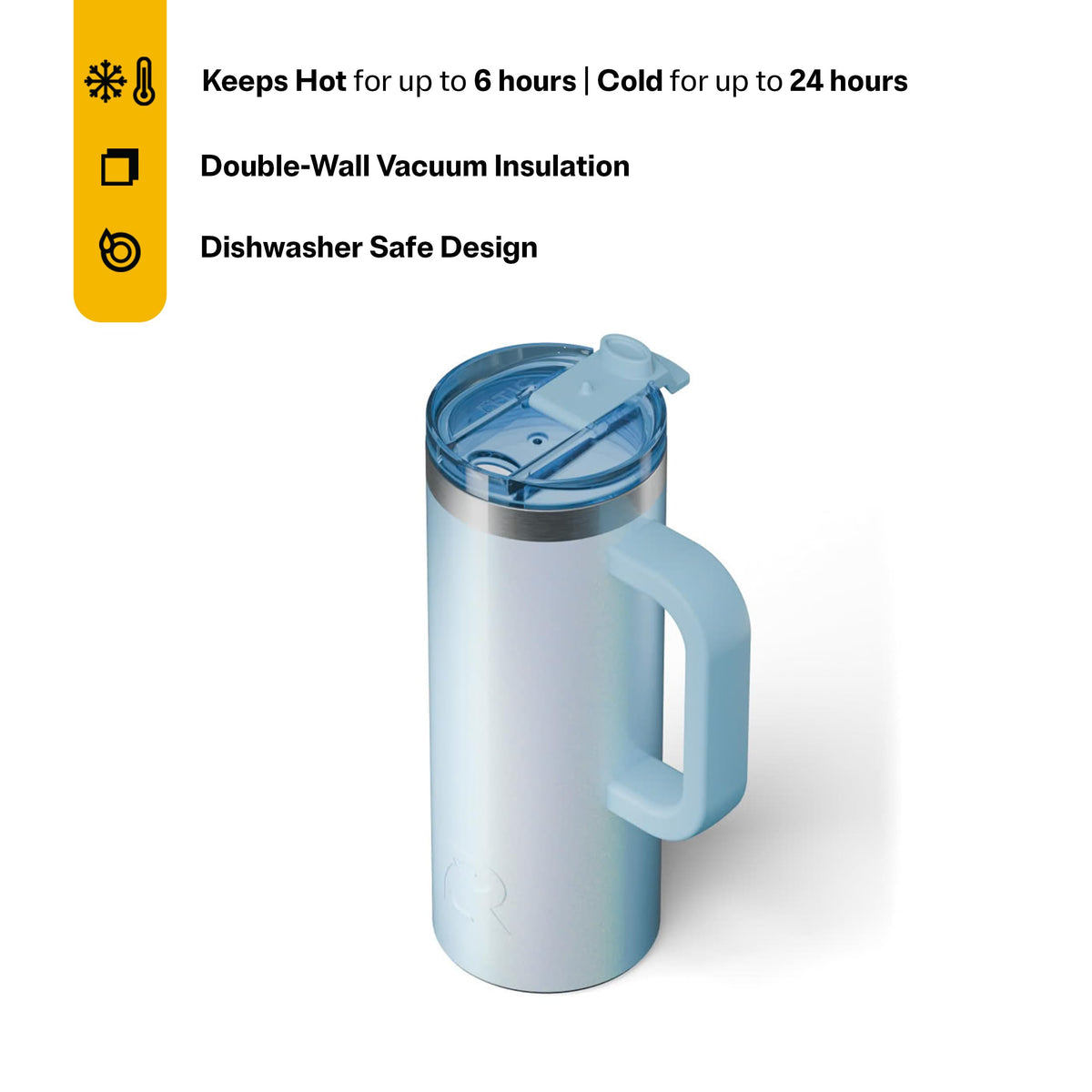 20oz Road Trip Travel Mug with Lid and Handle